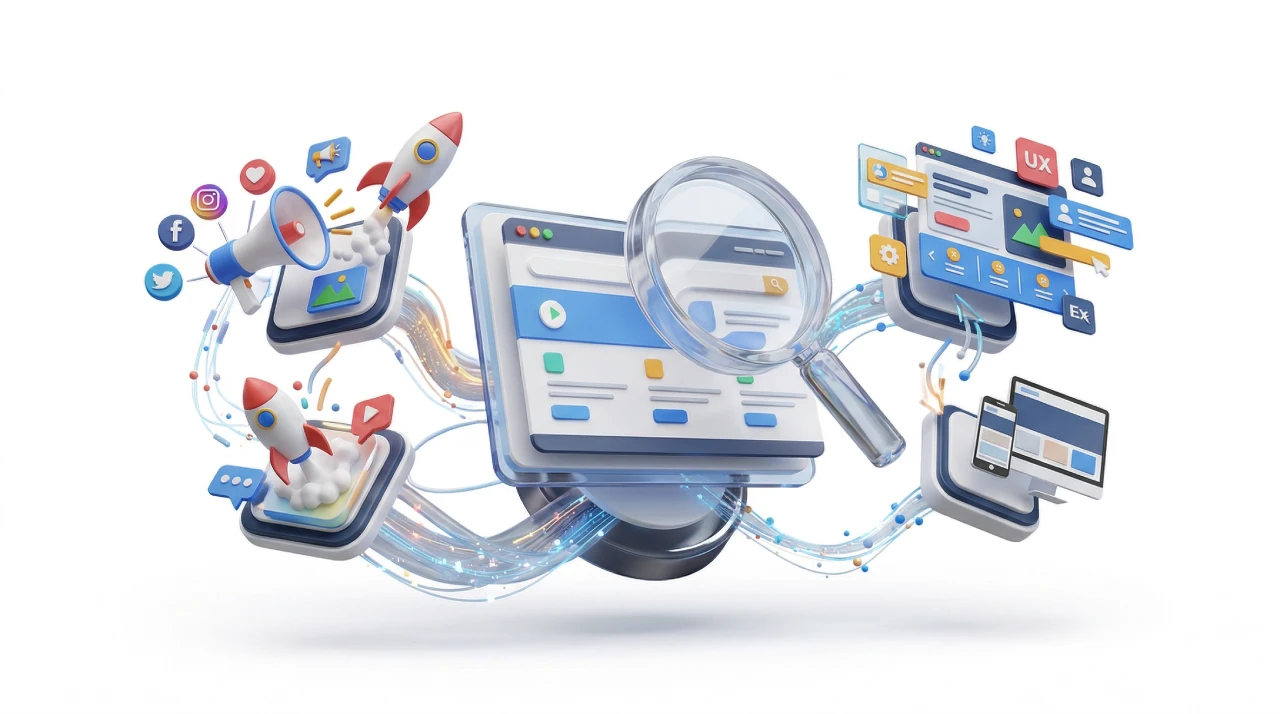 3 dịch vụ kết hợp dịch vụ Marketing tổng thể, dịch vụ SEO tổng thể, dịch vụ thiết kế Website