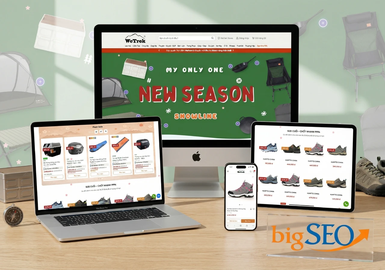 Dự án dịch vụ thiết kế Website cho công ty WeTrek