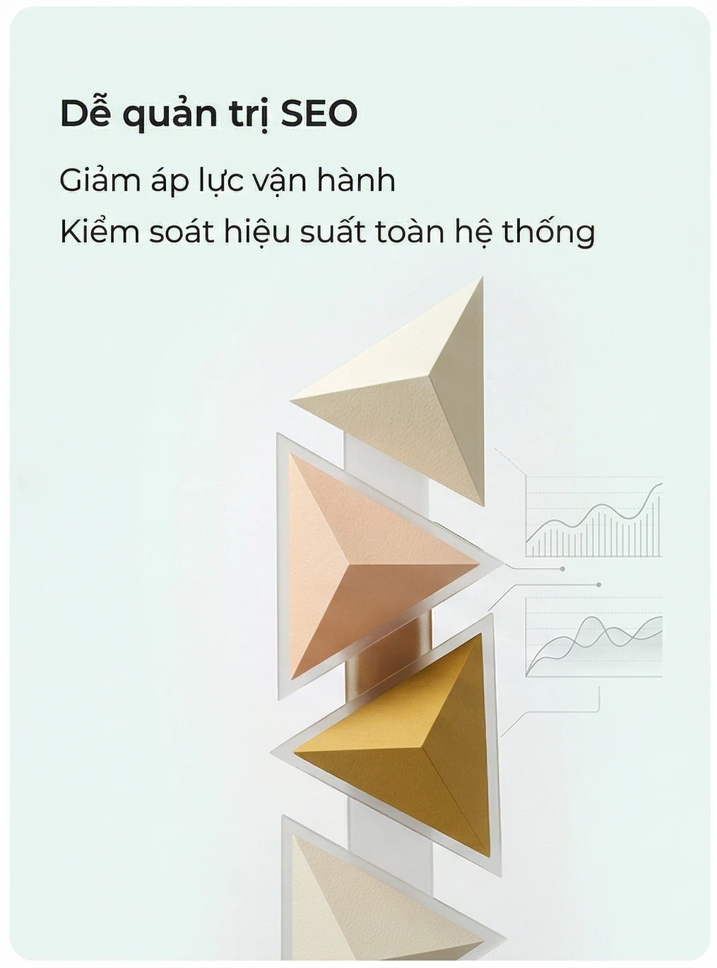 Dễ quản trị SEO Giảm áp lực vận hành Kiểm soát hiệu suất toàn hệ thống