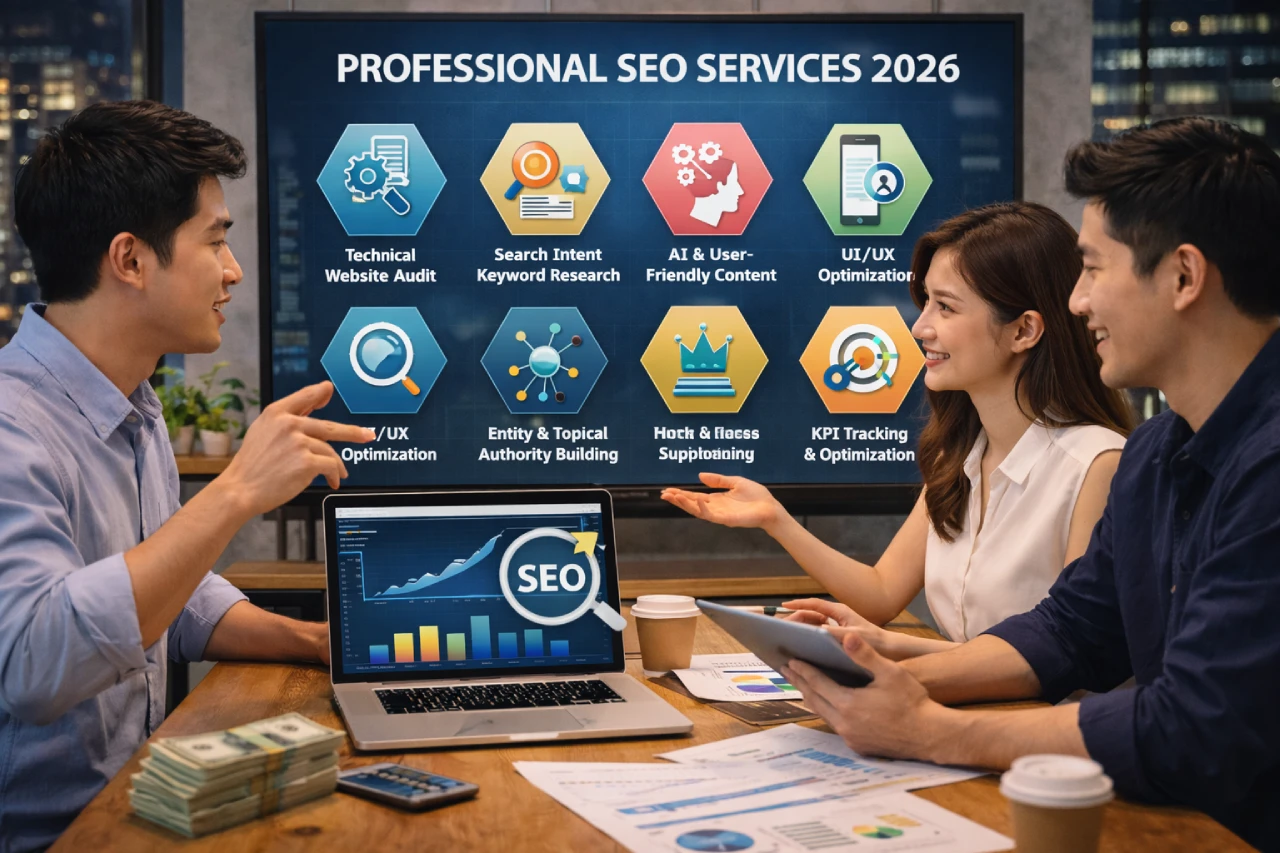 Một dịch vụ SEO chuyên nghiệp bao gồm những gì Tiêu chuẩn cần có trong 2026