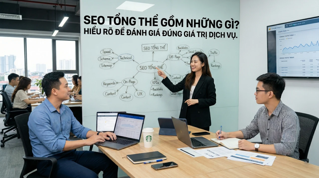SEO tổng thể gồm những gì Hiểu rõ để đánh giá đúng giá trị dịch vụ