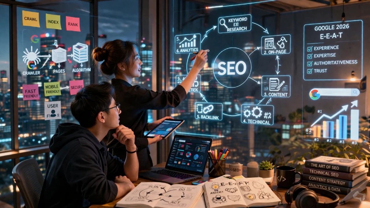SEO tổng thể hoạt động như thế nào Cách vận hành theo chuẩn Google 2026