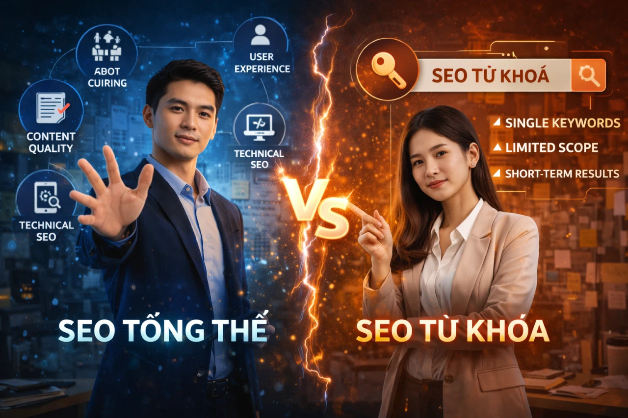 SEO tổng thể vs SEO từ khóa - Khác biệt cốt lõi doanh nghiệp cần hiểu