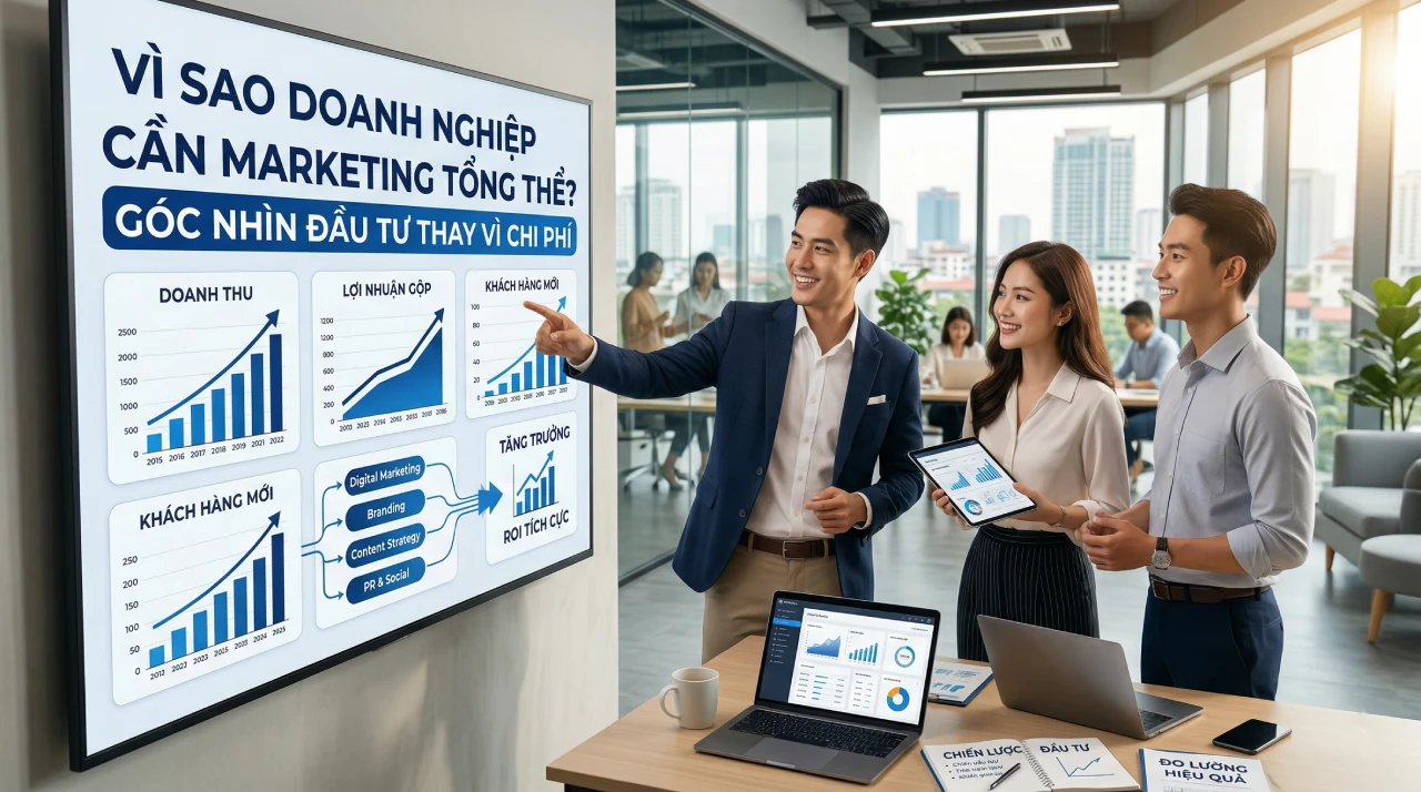 Vì sao doanh nghiệp cần marketing tổng thể Góc nhìn đầu tư thay vì chi phí
