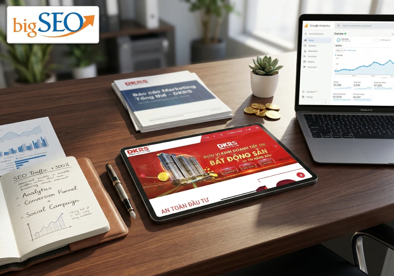 Dự án dịch vụ SEO tổng thể, dịch vụ Marketing tổng thể - DKRS miền Bắc