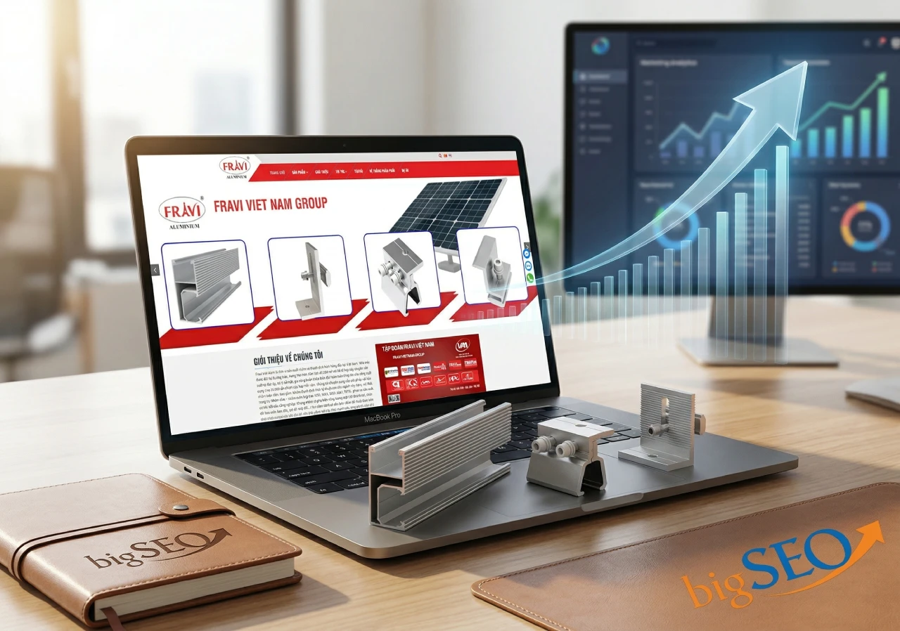 Dự án dịch vụ SEO tổng thể, dịch vụ Marketing tổng thể - Tập đoạn nhôm FRAVI