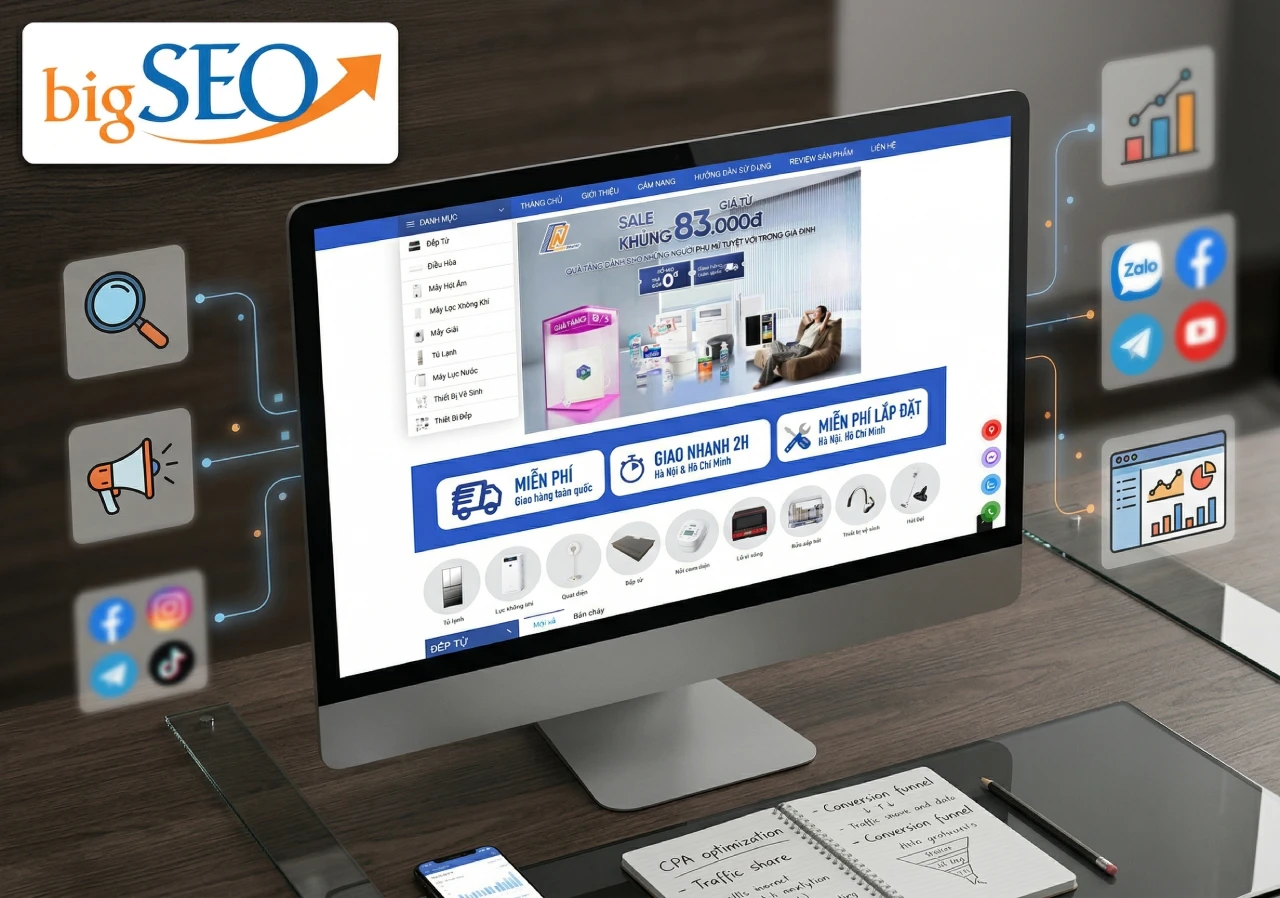 Dự án dịch vụ SEO tổng thể, dịch vụ Marketing tổng thể - Hàng Nhật Nam Phát