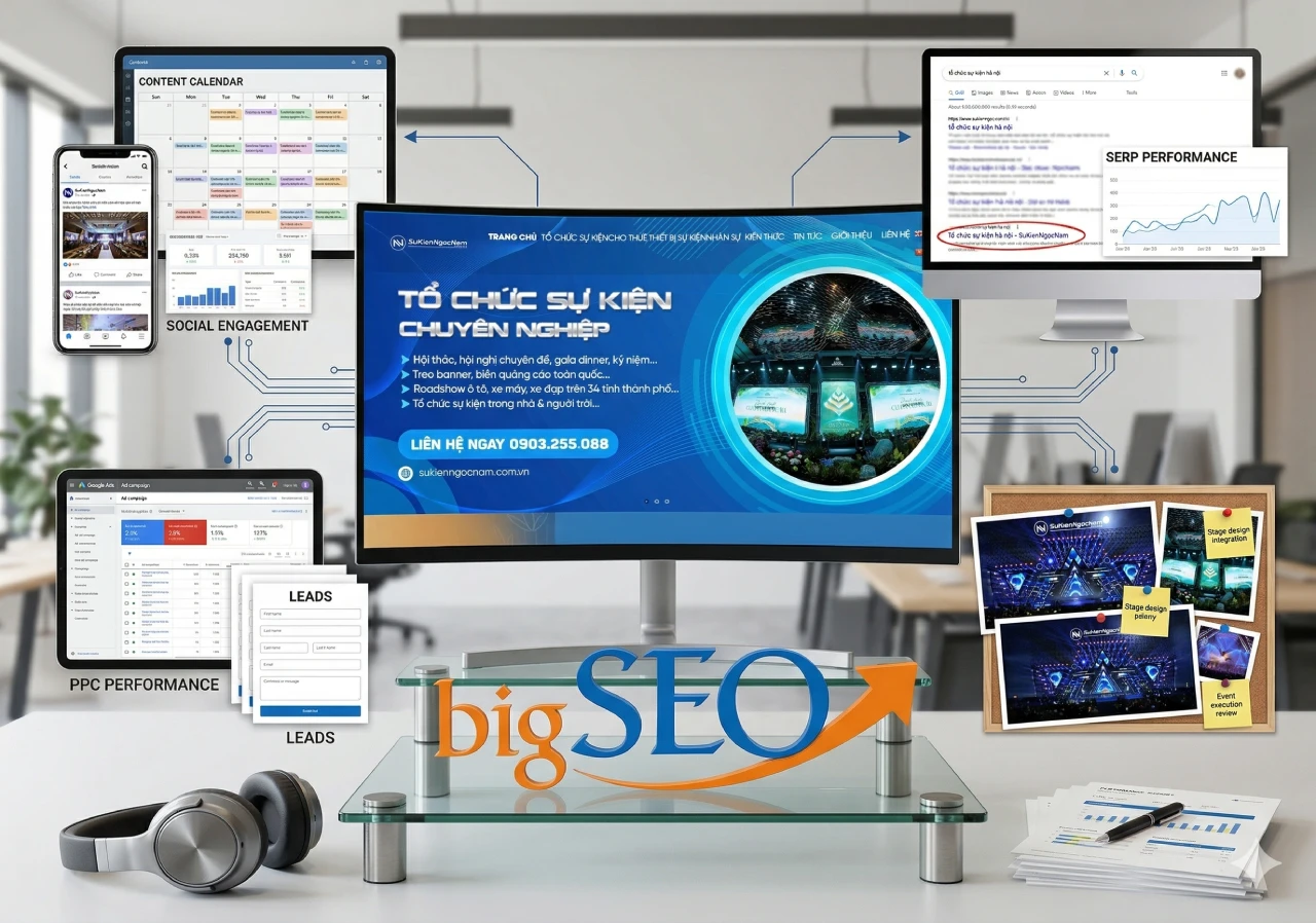 Dự án dịch vụ SEO tổng thể, dịch vụ Marketing tổng thể - Sự Kiện Ngọc Nam