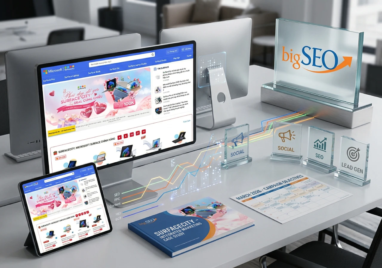 Dự án dịch vụ SEO tổng thể, dịch vụ Marketing tổng thể - Surface City