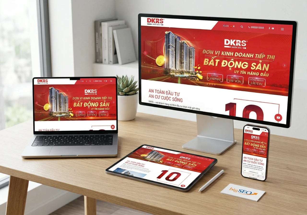 Dự án thiết kế Website DKRS miền Bắc