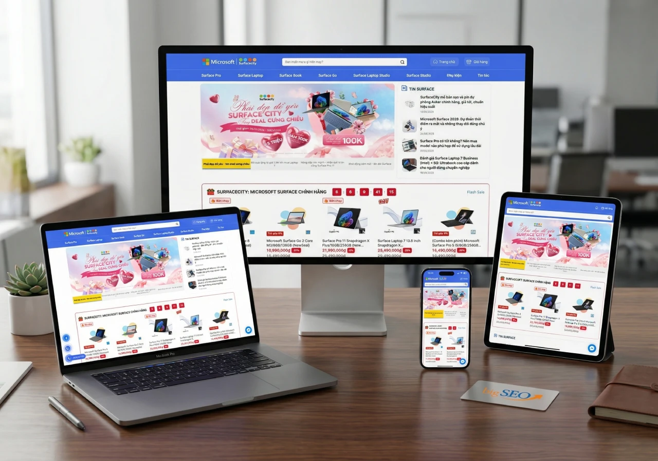 Dự án thiết kế Website Surface City